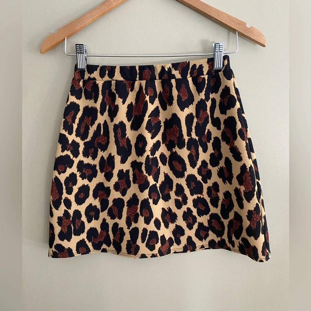 Olivia Rae: Leopard Print Mini Skirt